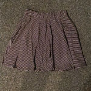 Striped skater skirt